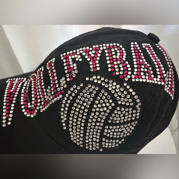 Volley Ball Bling Rhinestone 100% Cotton Hat (897) - Picture 6 of 8